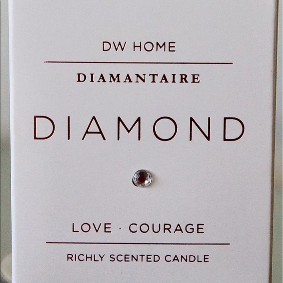 DW HOME CANDLE DIAMOND LOVE COURAGE RICHLY SCENTED 1 WICK DIAMOND ACCENT NEW - Picture 3 of 4